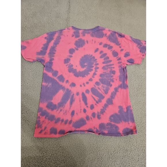 Alice Wonderland Cheshire Cat Shirt Womens LARGE Purple Pink Tie Dye - Picture 8 of 9